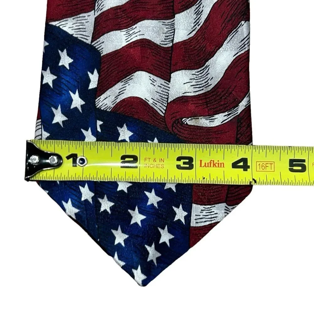 Hallmark Celebrations American Flag Silk Tie